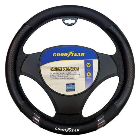 Foto de CUBRE VOLANTE GOODYEAR, NEGRO/CARBONO, AUTO 38CM