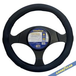 Foto de CUBRE VOLANTE GOODYEAR, NEGRO COMBINADO PICADO, AUTO 38CM